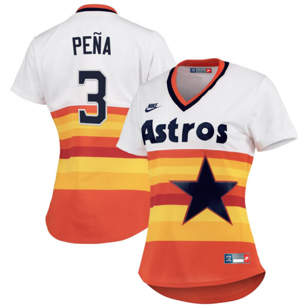 Women's Houston Astros Throwback Vapor Premier Limited Jersey - All Stitched - Image 3