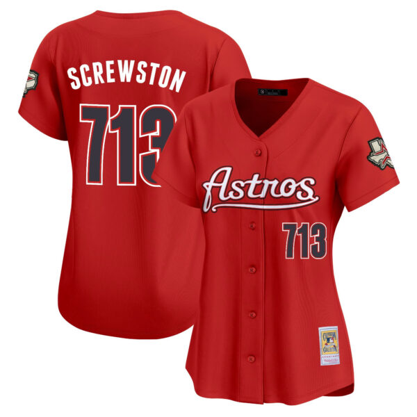 Women's Houston Astros Throwback Vapor Premier Limited Jersey - All Stitched - Image 28