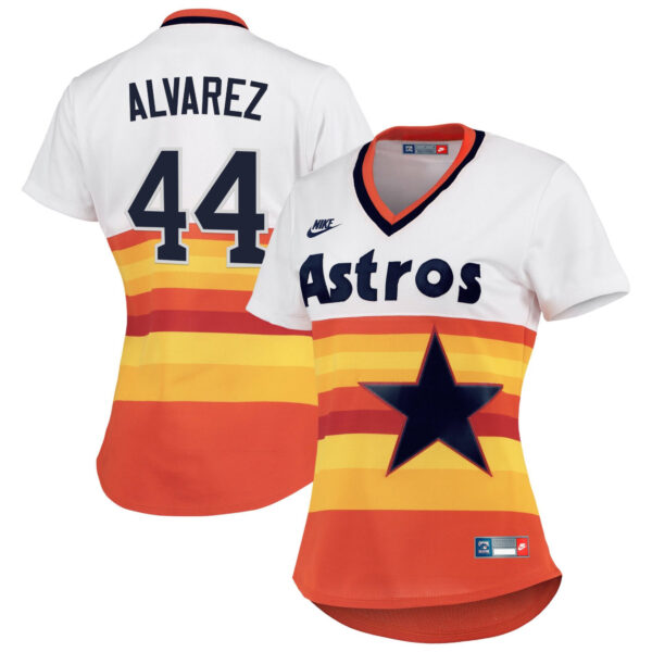 Women's Houston Astros Throwback Vapor Premier Limited Jersey - All Stitched - Image 4