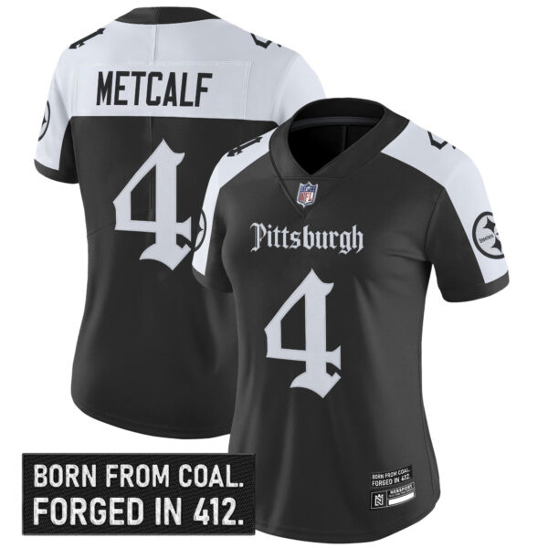 Women's Pittsburgh Steelers 'Gothic Steel City Edition' Vapor Limited Jersey - All Stitched - Image 25