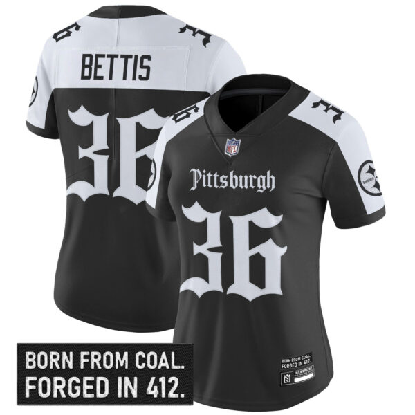 Women's Pittsburgh Steelers 'Gothic Steel City Edition' Vapor Limited Jersey - All Stitched - Image 31