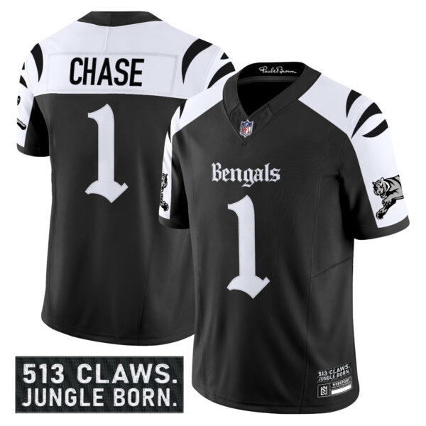Men's Cincinnati Bengals 'Gothic Jungle Shadows Edition' Vapor Limited Jersey - All Stitched - Image 15