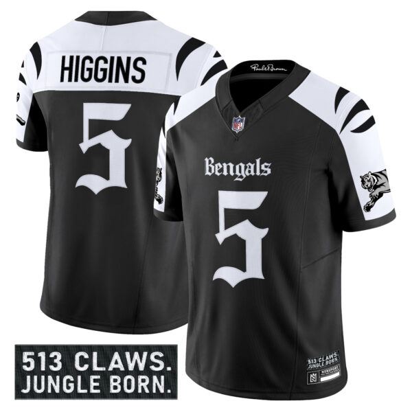 Men's Cincinnati Bengals 'Gothic Jungle Shadows Edition' Vapor Limited Jersey - All Stitched - Image 17