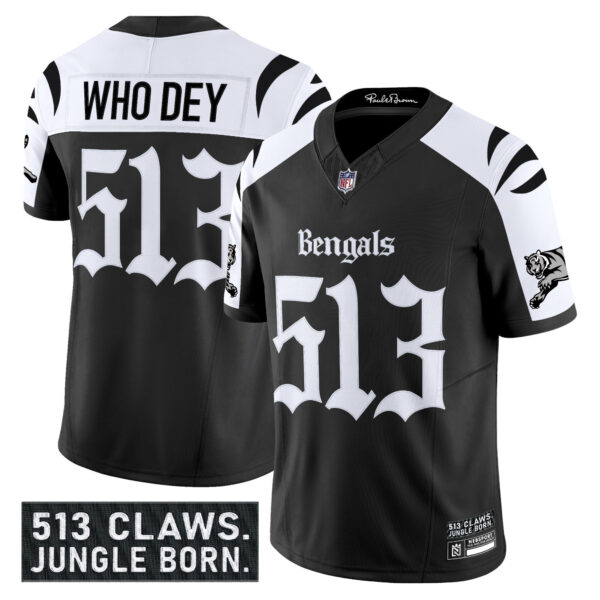 Men's Cincinnati Bengals 'Gothic Jungle Shadows Edition' Vapor Limited Jersey - All Stitched - Image 14
