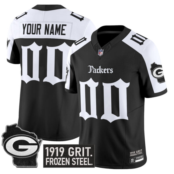 Green Bay Packers 'Gothic Frozen Tundra Edition' Vapor Limited Custom Jersey - All Stitched - Image 3