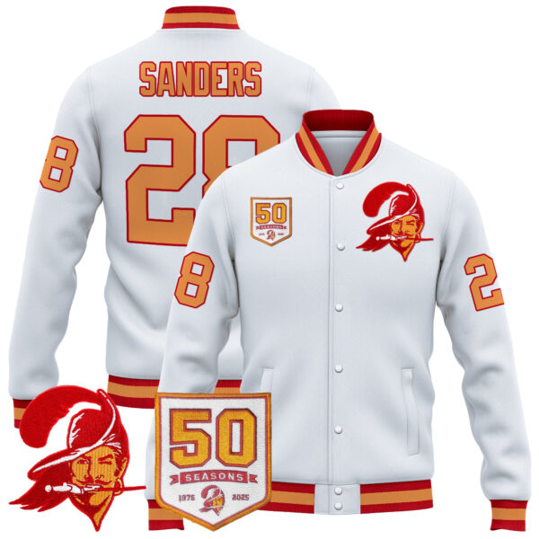 Men's Tampa Bay Buccaneers Throwback Jacket - All Stitched - Image 3