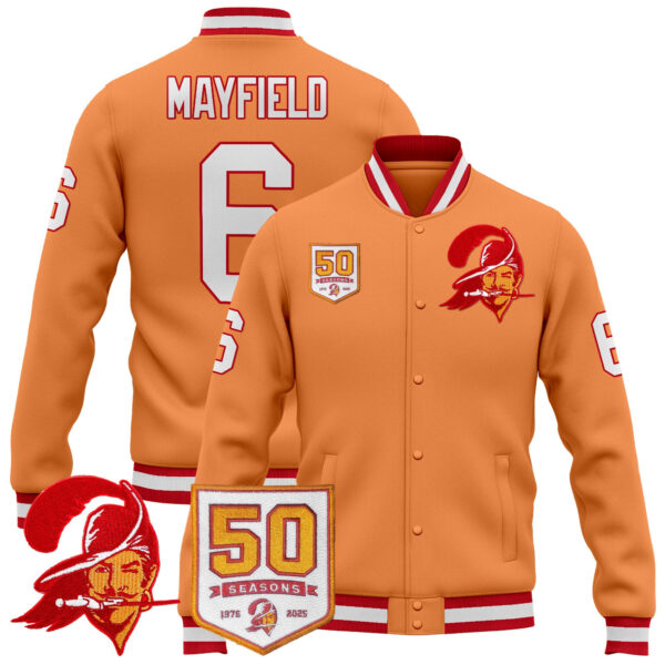 Men's Tampa Bay Buccaneers Throwback Jacket - All Stitched - Image 16