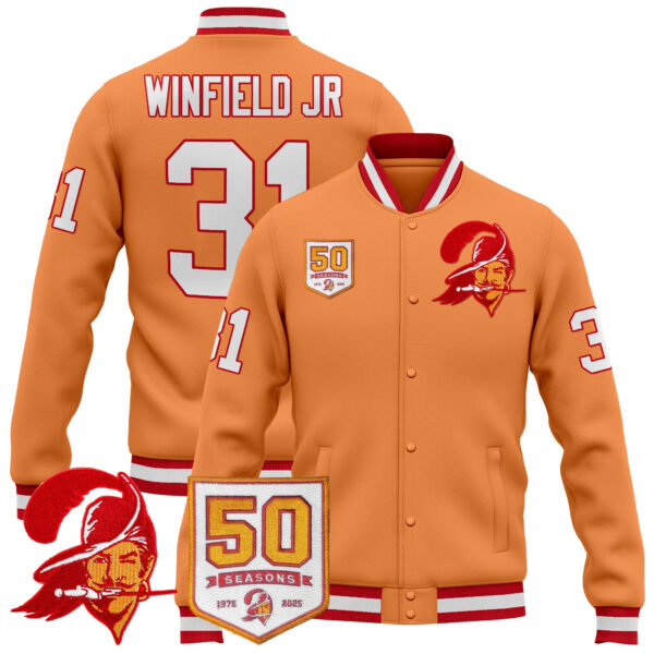 Men's Tampa Bay Buccaneers Throwback Jacket - All Stitched - Image 21