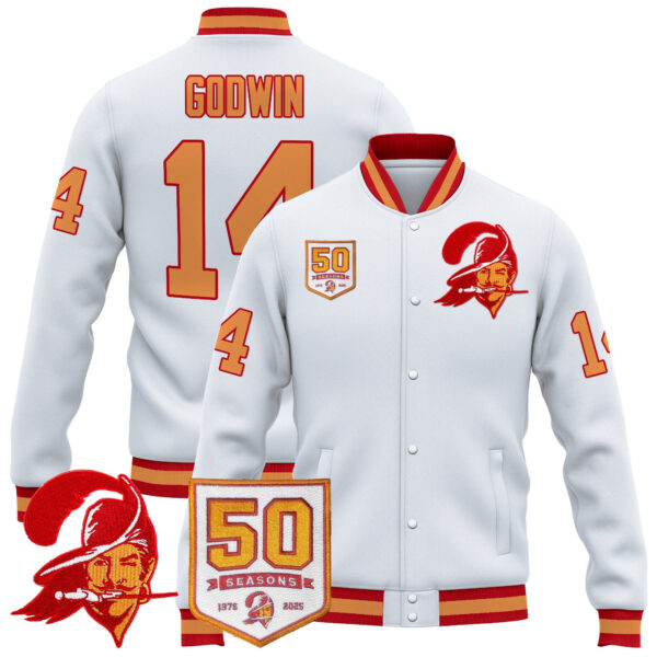 Men's Tampa Bay Buccaneers Throwback Jacket - All Stitched - Image 8