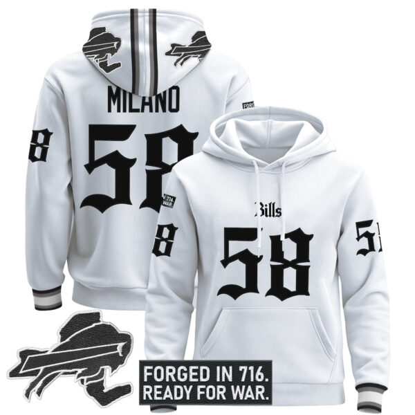 Men's Buffalo Bills 'Gothic Cold Front Edition' Pullover Hoodie - All Stitched - Image 13