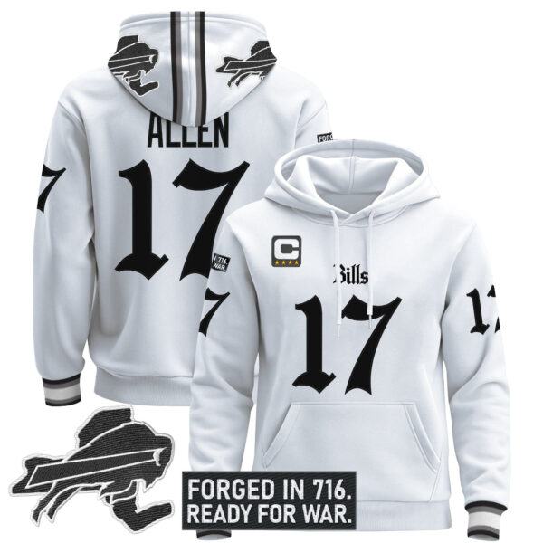 Men's Buffalo Bills 'Gothic Cold Front Edition' Pullover Hoodie - All Stitched - Image 9