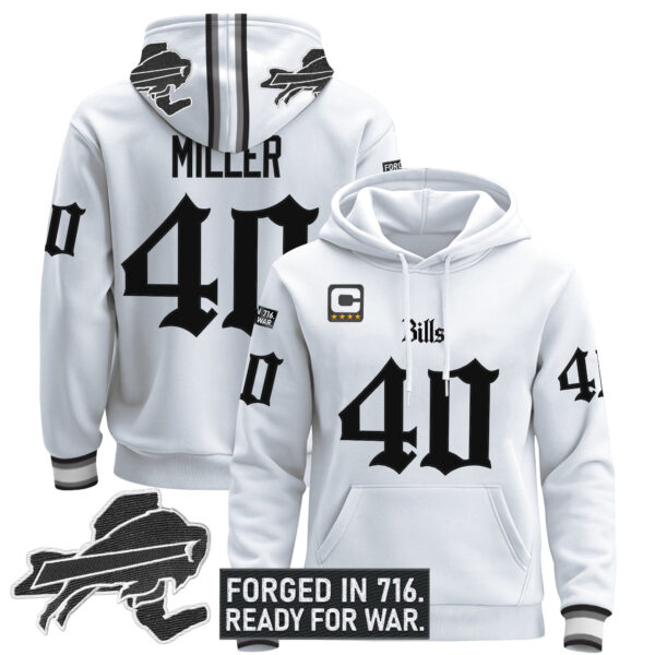 Men's Buffalo Bills 'Gothic Cold Front Edition' Pullover Hoodie - All Stitched - Image 12