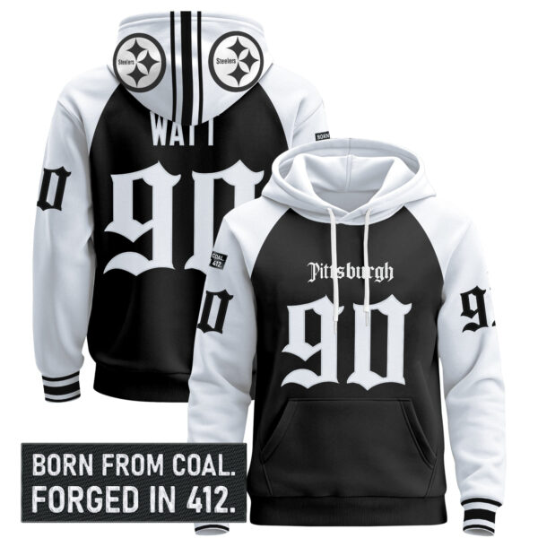 Men's Pittsburgh Steelers 'Gothic Steel City Edition' Pullover Hoodie - All Stitched - Image 25