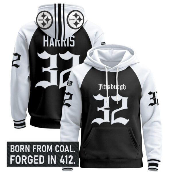 Men's Pittsburgh Steelers 'Gothic Steel City Edition' Pullover Hoodie - All Stitched - Image 29