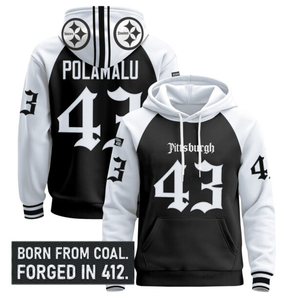Men's Pittsburgh Steelers 'Gothic Steel City Edition' Pullover Hoodie - All Stitched - Image 27