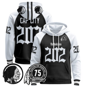 Men's Washington Redskins 'Gothic Capital Edition' Pullover Hoodie - All Stitched