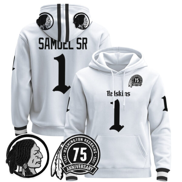 Men's Washington Redskins 'Gothic Capital Edition' Pullover Hoodie - All Stitched - Image 19