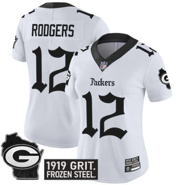 Women's Green Bay Packers 'Gothic Frozen Tundra Edition' Vapor Limited Jersey - All Stitched - Image 14