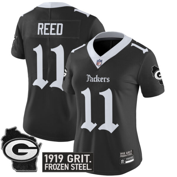 Women's Green Bay Packers 'Gothic Frozen Tundra Edition' Vapor Limited Jersey - All Stitched - Image 5