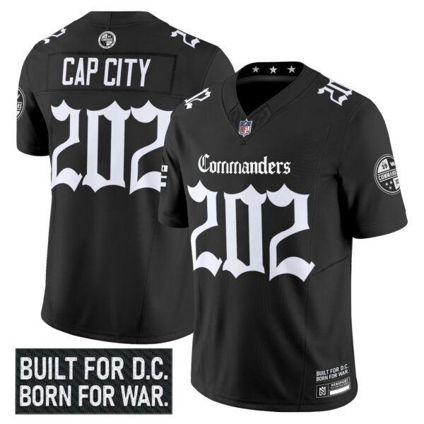 Men's Washington Commanders 'Gothic Capitol Shadows Edition' Vapor Limited Jersey - All Stitched - Image 2