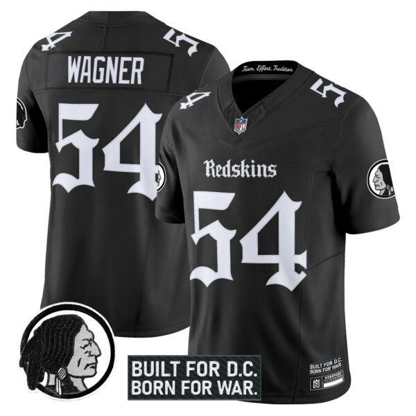 Men's Washington Redskins 'Gothic Capital Edition' Vapor Limited Jersey V2 - All Stitched - Image 5