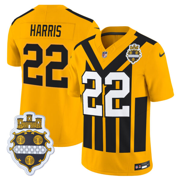 Men's Pittsburgh Steelers 1933 Patch Throwback Vapor Limited Jersey - All Stitched - Image 5