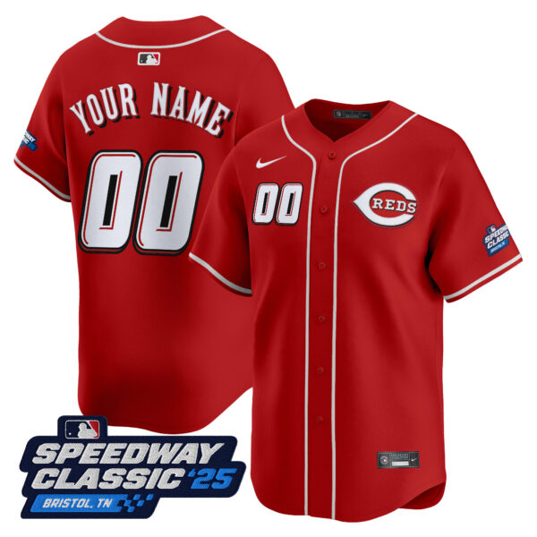 Cincinnati Reds 'Speedway Classic' Vapor Premier Limited Custom Jersey - All Stitched - Image 2