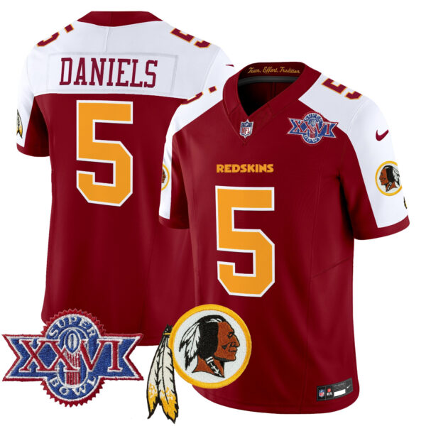 Men's Washington Redskins Throwback 1992 Super Bowl XXVI Patch Vapor Limited Jersey V3 - All Stitched - Image 31