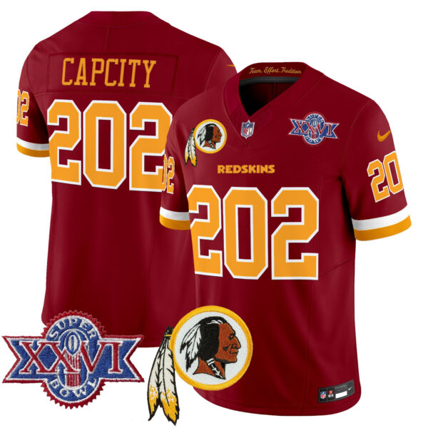 Men's Washington Redskins Throwback 1992 Super Bowl XXVI Patch Vapor Limited Jersey V3 - All Stitched - Image 12