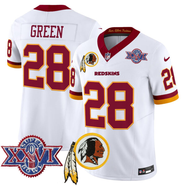Men's Washington Redskins Throwback 1992 Super Bowl XXVI Patch Vapor Limited Jersey V3 - All Stitched - Image 8
