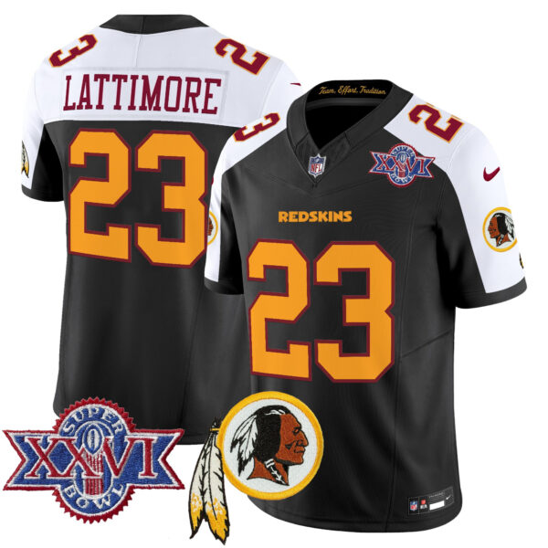 Men's Washington Redskins Throwback 1992 Super Bowl XXVI Patch Vapor Limited Jersey V3 - All Stitched - Image 29