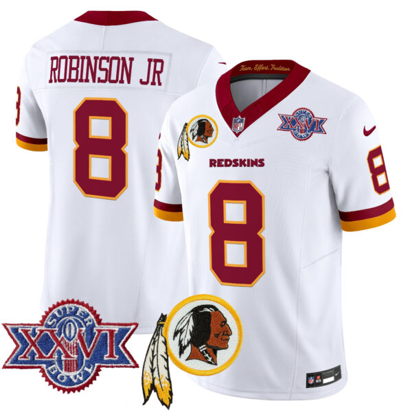 Men's Washington Redskins Throwback 1992 Super Bowl XXVI Patch Vapor Limited Jersey V3 - All Stitched - Image 3