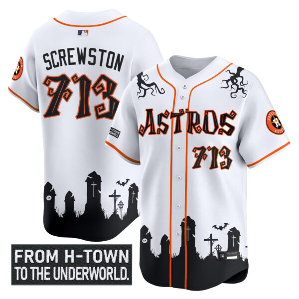Men's Houston Astros 'Halloween Shadows Edition' Vapor Premier Limited Jersey - Stitched - Image 26