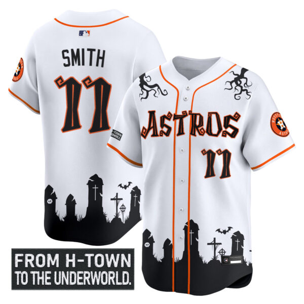 Men's Houston Astros 'Halloween Shadows Edition' Vapor Premier Limited Jersey - Stitched - Image 28