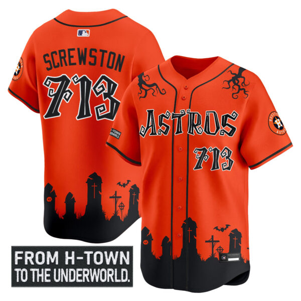 Men's Houston Astros 'Halloween Shadows Edition' Vapor Premier Limited Jersey - Stitched - Image 16