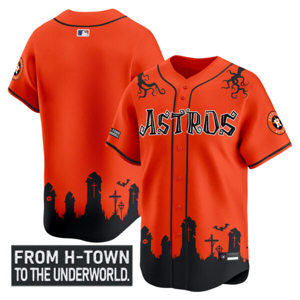 Men's Houston Astros 'Halloween Shadows Edition' Vapor Premier Limited Jersey - Stitched - Image 20