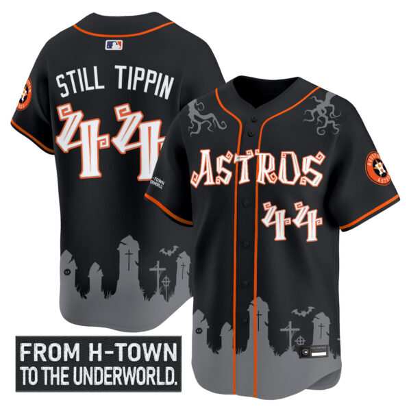 Men's Houston Astros 'Halloween Shadows Edition' Vapor Premier Limited Jersey - Stitched - Image 7