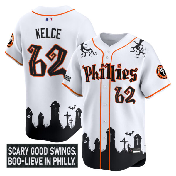 Men's Philadelphia Phillies 'Halloween Spooky Edition' Premier Limited Jersey - Stitched - Image 19