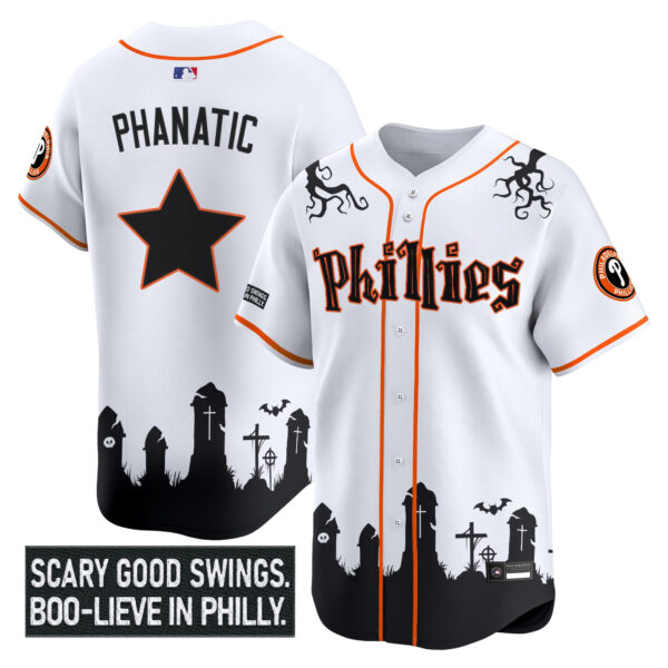 Men's Philadelphia Phillies 'Halloween Spooky Edition' Premier Limited Jersey - Stitched - Image 21