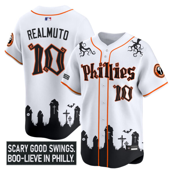 Men's Philadelphia Phillies 'Halloween Spooky Edition' Premier Limited Jersey - Stitched - Image 18