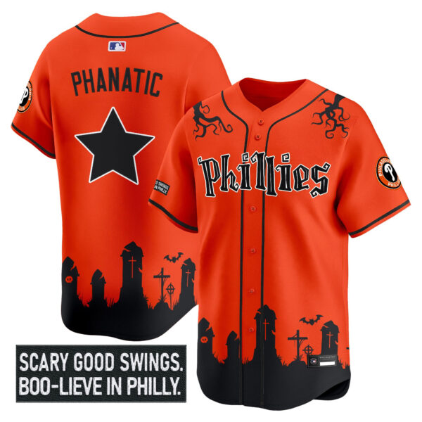 Men's Philadelphia Phillies 'Halloween Spooky Edition' Premier Limited Jersey - Stitched - Image 32