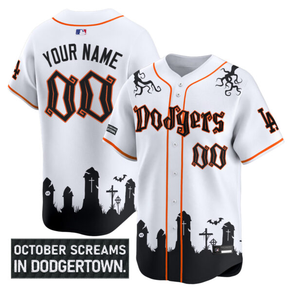 Los Angeles Dodgers 'Halloween Edition' Premier Limited Custom Jersey - Stitched - Image 2