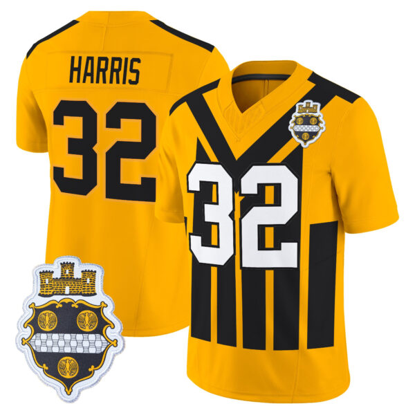 Men's Pittsburgh Steelers 1933 Patch Throwback Vapor Limited Jersey V2 - All Stitched - Image 8