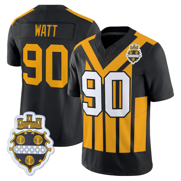 Men's Pittsburgh Steelers 1933 Patch Throwback Vapor Limited Jersey V2 - All Stitched - Image 26