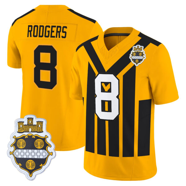 Men's Pittsburgh Steelers 1933 Patch Throwback Vapor Limited Jersey V2 - All Stitched - Image 10