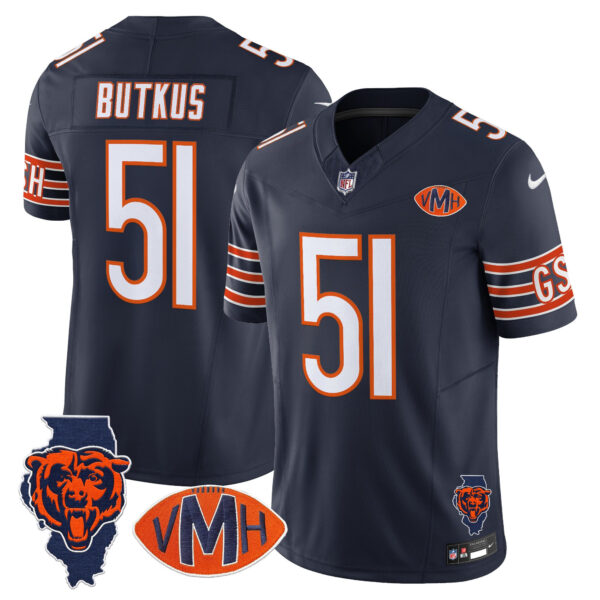 Men's Chicago Bears Virginia McCaskey Memorial Patch Vapor Jersey - All Stitched - Image 12