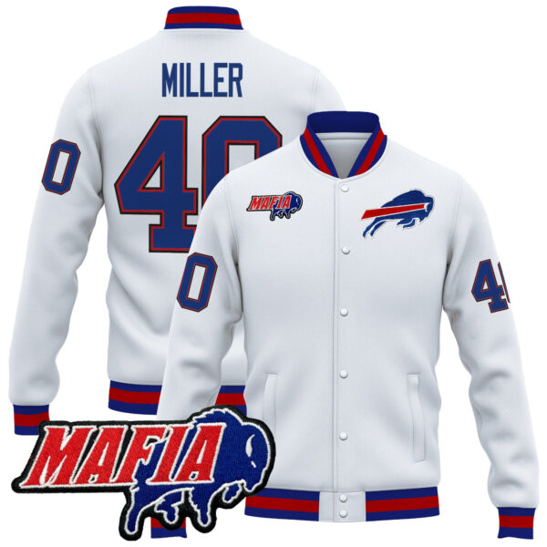 Men's Buffalo Bills 2025 Bills Mafia Patch Premium Jacket - All Stitched - Image 20