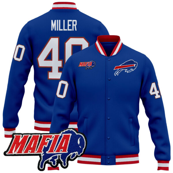 Men's Buffalo Bills 2025 Bills Mafia Patch Premium Jacket - All Stitched - Image 4