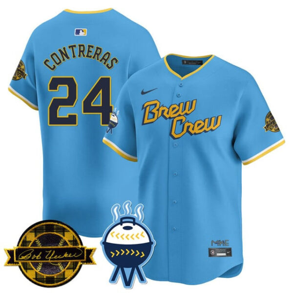 Men's Milwaukee Brewers Bob Uecker Patch Vapor Limited Jersey - All Stitched - Image 24