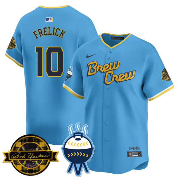 Men's Milwaukee Brewers Bob Uecker Patch Vapor Limited Jersey - All Stitched - Image 27
